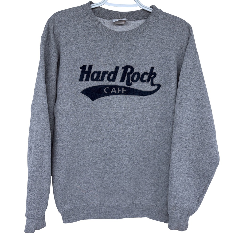 Vintage 90s Hard Rock Cafe Orlando Sweatshirt‎ Mens Small Gray Crew Neck Vtg